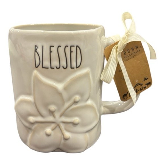 Rae Dunn Other - Rae Dunn White Blessed' Floral Mug